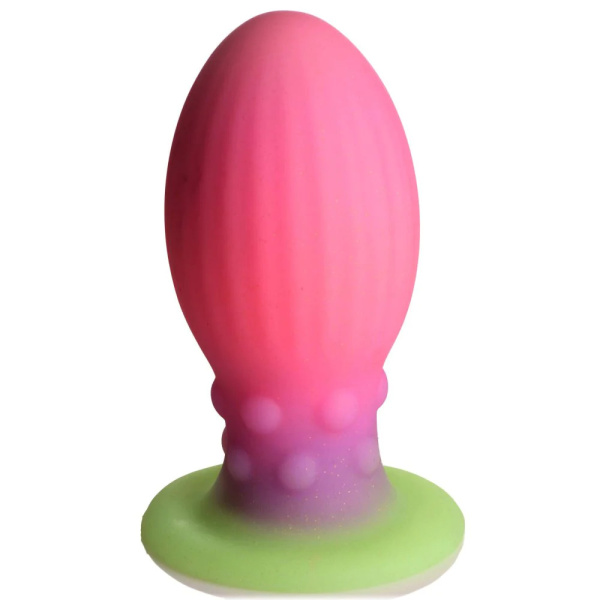 Xeno Egg - фаллоимитатор яйцо светящееся в темноте, XL 17.6х7.9 см_3