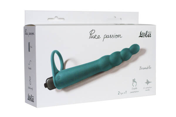 Вибронасадка для двойного проникновения Pure Passion Bramble Green_1
