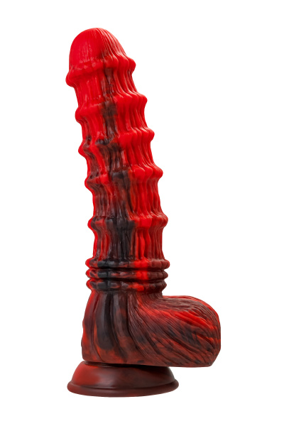 Вибратор Black&Red by TOYFA Monster Tops, силикон, красно-черный, 27 см_5