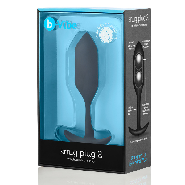 Профессиональная пробка для ношения B-vibe Snug Plug 2 черный_2