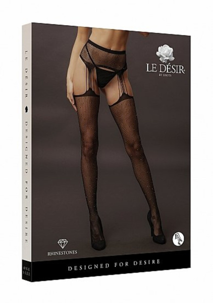Чулки со стразами Suspender Rhinestone Pantyhose_1