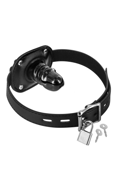 Fetish Tentation Черный кляп с замком_3