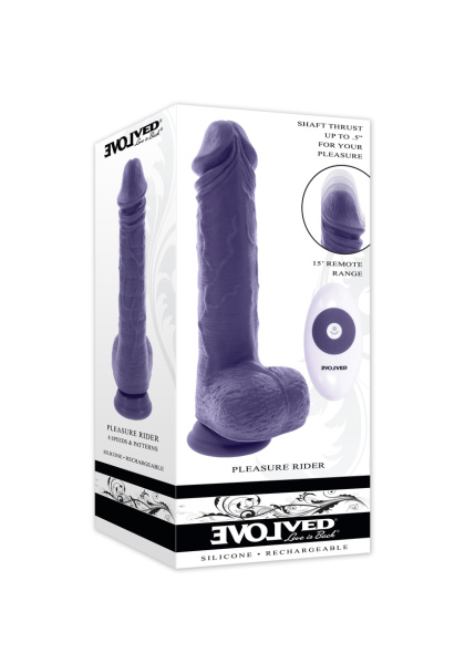 Фаллоимитатор на присоске с вибрацией и поступательными движениями Pleasure Rider_2