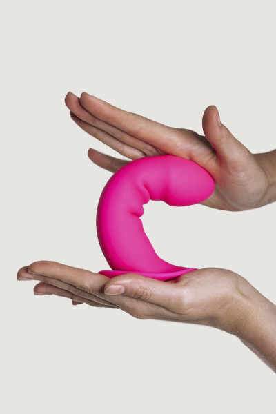 Дилдо на присоске с двойной плотностью HITSENS S02 PINK ADRIEN LASTIC DILDO DUAL DENSITY_4