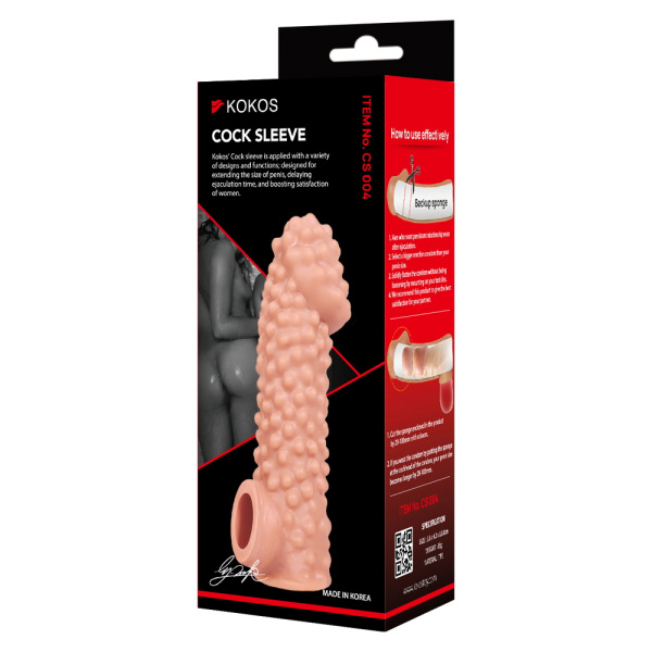 Насадка на пенис Cock Sleeve телесная с шипами KOKOS CS-004-S_4