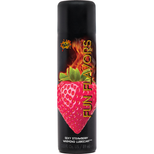 Согревающий лубрикант и лосьон для массажа со вкусом клубники WET Fun Flavors 89 ml_1