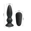 Анальная пробка с пультом управления силиконовая черная MR PLAY BI-040086W-MR_8