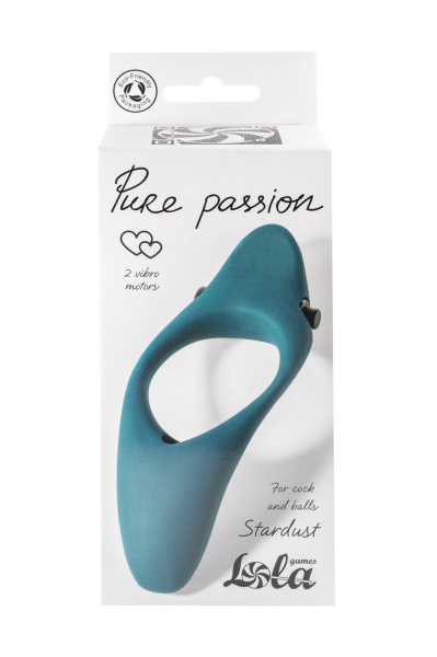 Эрекционное виброкольцо Pure Passion Stardust Green_5