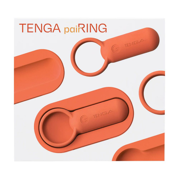 Эрекционное кольцо Tenga paiRING с вибрацией, коралл_4