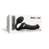 Гибкий страпон Strap-on-me MULTI ORGASM с имитацией оральных ласк и вибрацией, черный, M_8