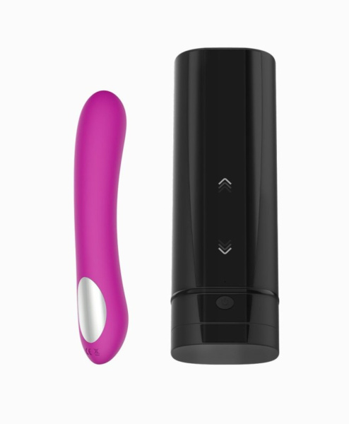 KIIROO Набор для секса на расстоянии (Мастурбатор Onyx+ и Вибратор Pear2) Фиолетовый_3