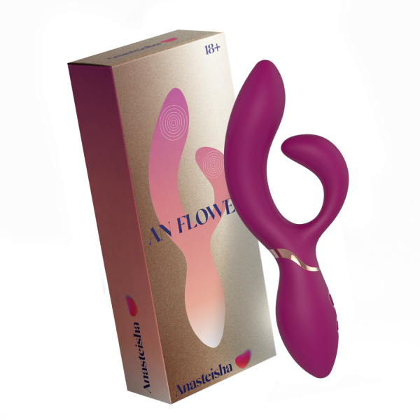 Ультрагибкий вибратор-кролик AN Flower_1