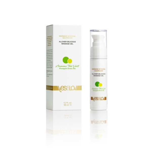 Универсальный массажный гель 3 в 1 ананас-зеленый чай ALLOVER DELICIOUS MASSAGE GEL 50ml_1
