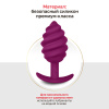 Gvibe Gplug Twist 2 Raspberry витая силиконовая анальная пробка для ношения, 10.5х3.9 см_4