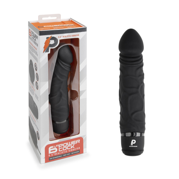 Классический массажер 6.5" Girthy Realistic Vibrator черый_1