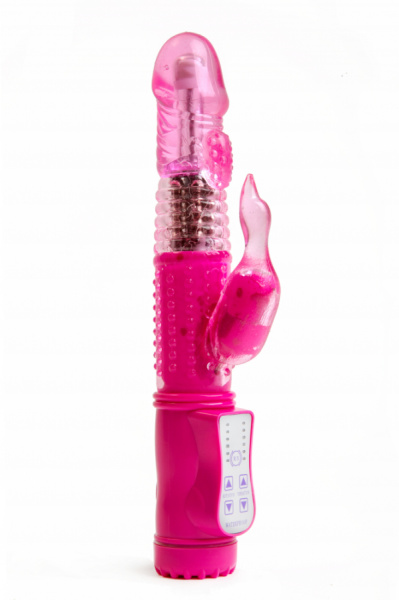 Виброкомпьютер розовый 144 варианта вибрации и ротации USB зарядкой_2