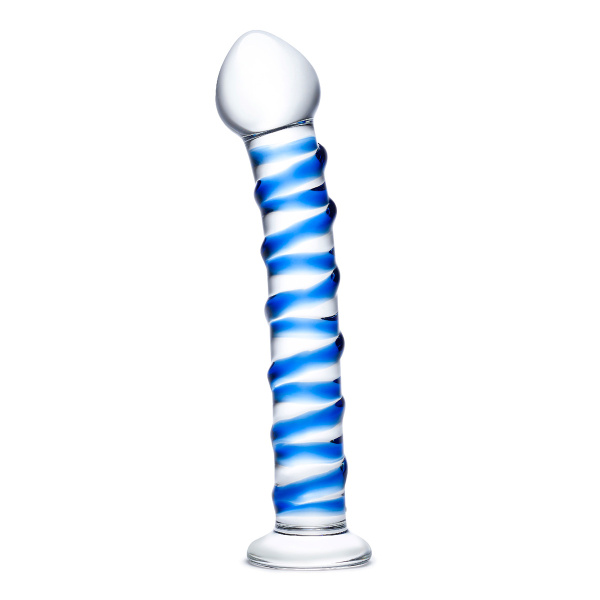 Фаллоимитатор из стекла BLUE SPIRAL_6