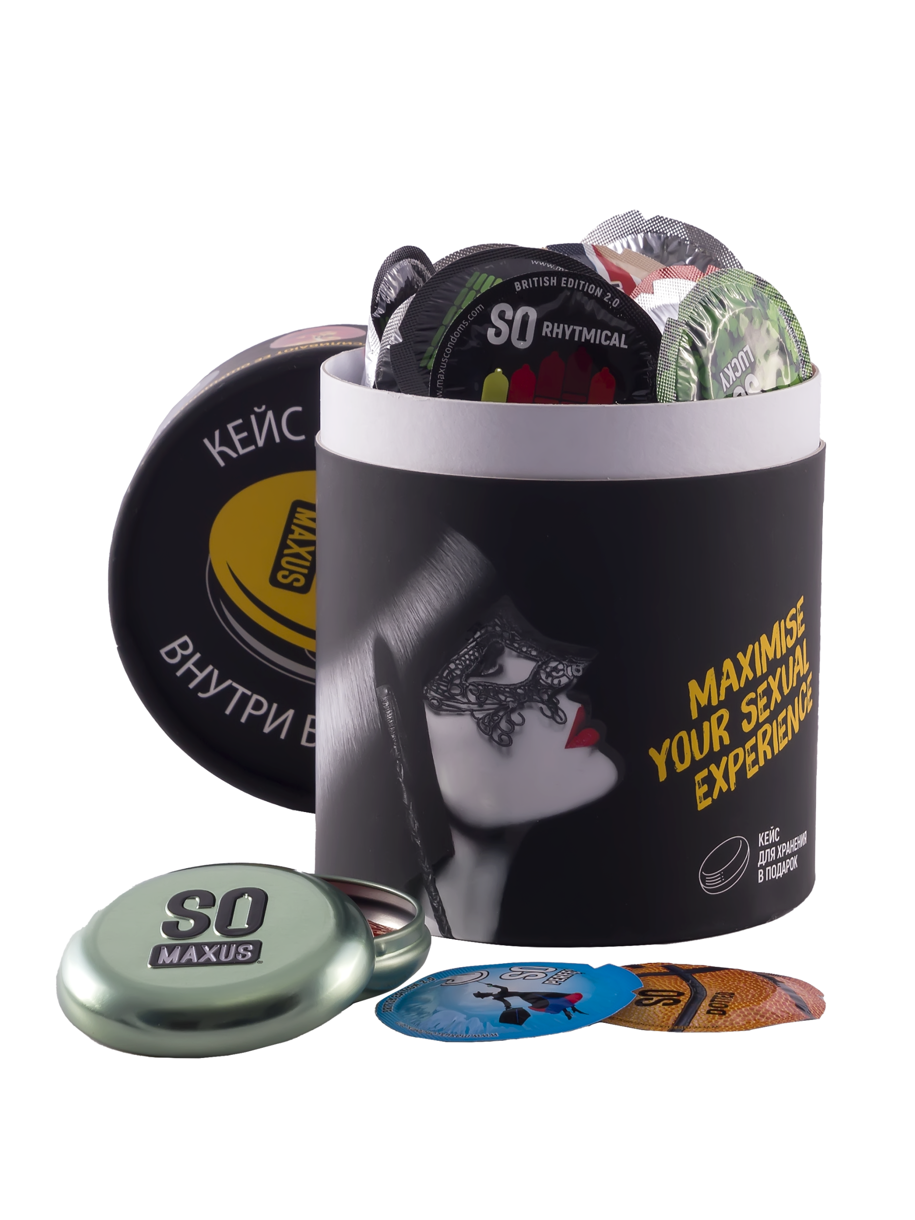 Презервативы MAXUS SO MUCH SEX SPECIAL в черном тубусе, точечно-ребристые, 100 шт_4