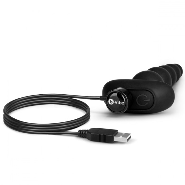 Анальные премиум-бусы с 3 моторами B-Vibe Cinco Anal Beads BLACK_3