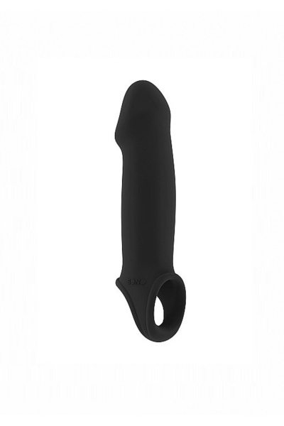 Увеличивающая насадка на пенис закрытого типа No.33 - Stretchy Penis Extension - Black_1