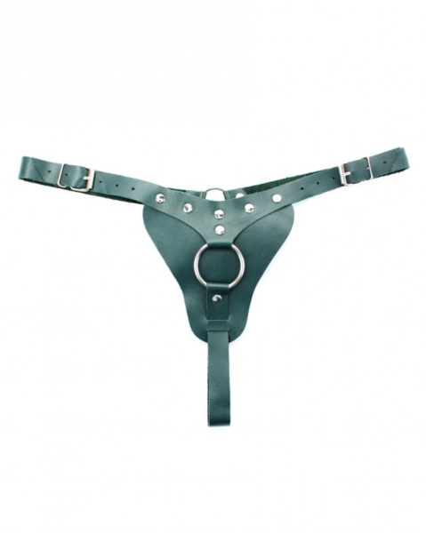 Трусики с Кольцом для Страпона Lady's Arsenal Изумруд_1