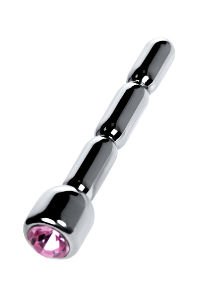 Уретральный плаг Metal by TOYFA средний, металл, серебряный со стразом, 7 см_3