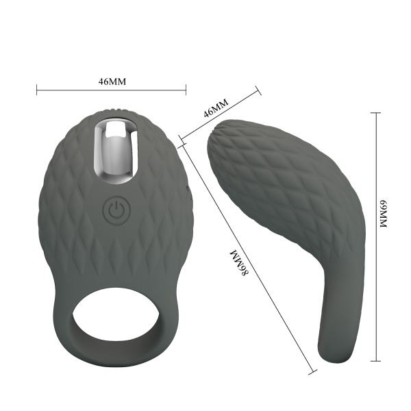 Эрекционное кольцо с вибростимуляцией клитора Pretty love BI-210192-1_1