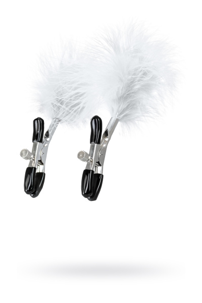 Зажимы для сосков TOYFA Theatre, металл с пухом_3