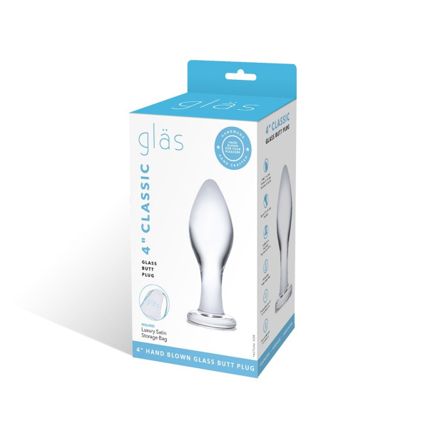 Элегантная анальная пробка Classic Glass Butt Plug_1