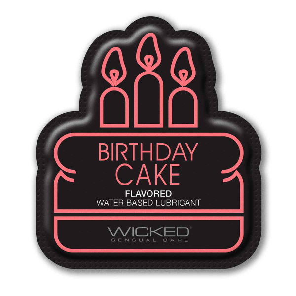 Лубрикант со вкусом торта с кремом WICKED AQUA Birthday cake 3 мл_2