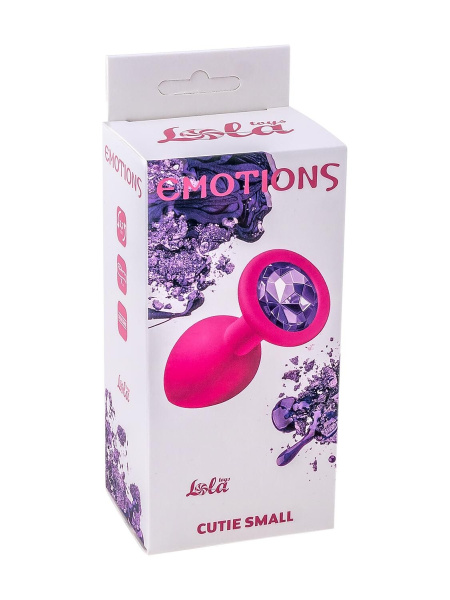 Анальная пробка Emotions Cutie Small Pink dark purple crystal_1