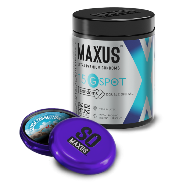 Презервативы MAXUS G spot, двойная спираль, 15 шт_1