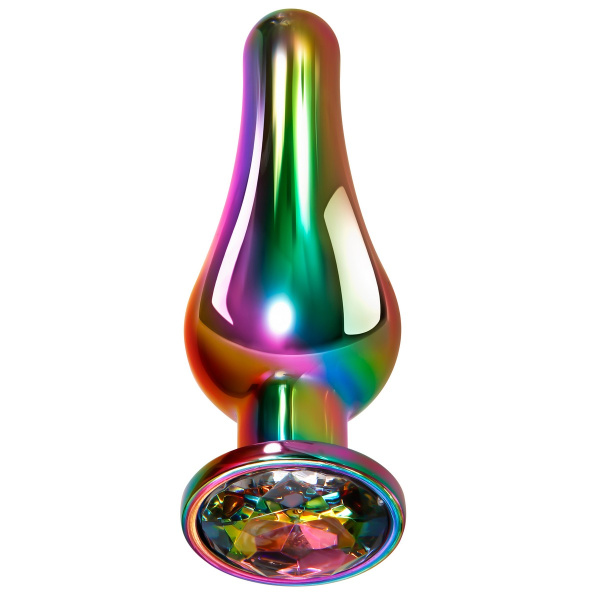 Evolved RAINBOW METAL PLUG LARGE Радужная анальная пробка большая_2