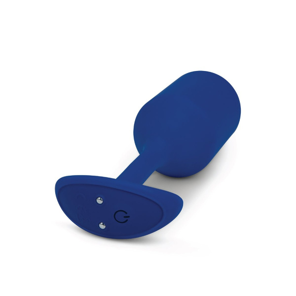 Пробка для ношения с вибрацией синяя B-Vibe Vibrating Snug Plug 4_8