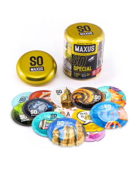 Презервативы MAXUS Special №15 в железном кейсе, точечно-ребристые, 15 шт_2