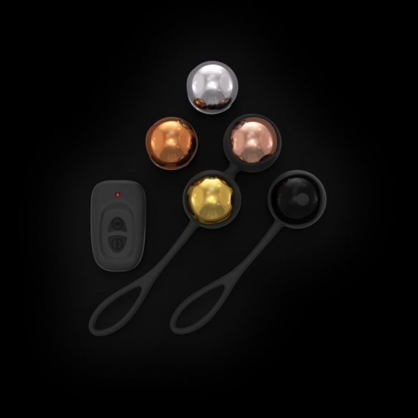 Набор вагинальных шариков Dorcel TRAINING BALLS со смещенным центром тяжести и вибрацией_2