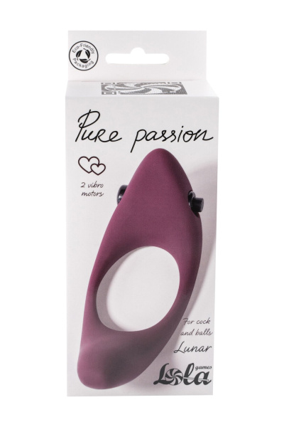 Эрекционное виброкольцо Pure Passion Lunar Wine red_5