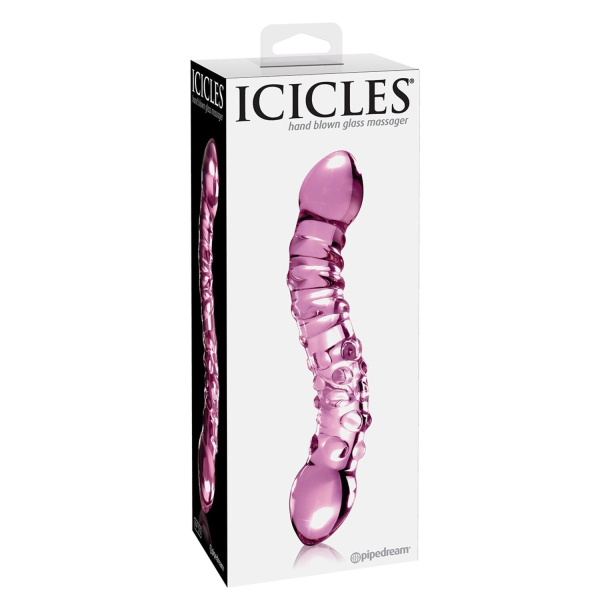 Стеклянный стимулятор Icicles No. 55 - Pink_1
