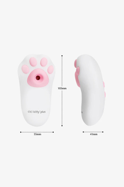 Вибратор с вакуумной стимуляцией OTOUCH Cici Kitty Plus, силикон, белый, 10,3 см_6