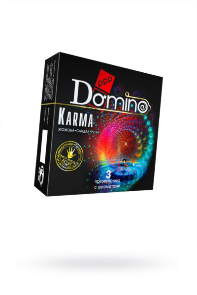 Презервативы Luxe DOMINO PREMIUM Karma, роза, жожоба и сандал,  3 шт. в упаковке_1
