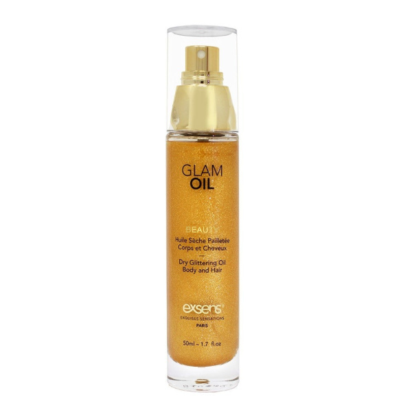 Сухое масло с блеском GLAM OIL для волос и тела_2