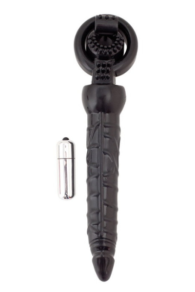 Насадка на пенис Black&Red by TOYFA с вибрацией, PVC, чёрный, 24 см_3