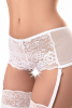 Эротические трусики-пояс Erolanta Lingerie Collection с кружевными вставками, белые (46-48)_2