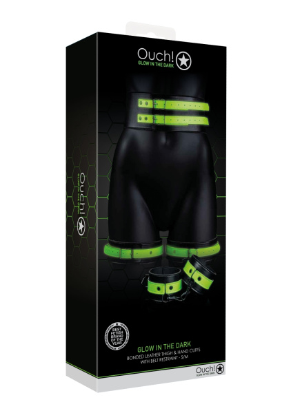 Набор для бондажа Thigh Cuffs & Belt (S/M)_1