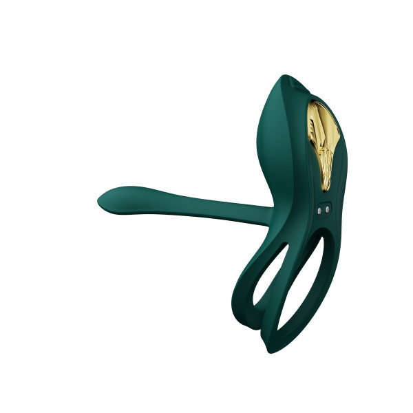 Эрекционное виброкольцо с пультом BAYEK, зелёное_6