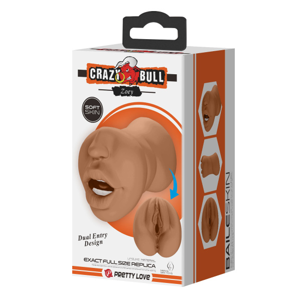 Мастурбатор Crazy Bull Zoey, ротик-вагина, загорелый_2