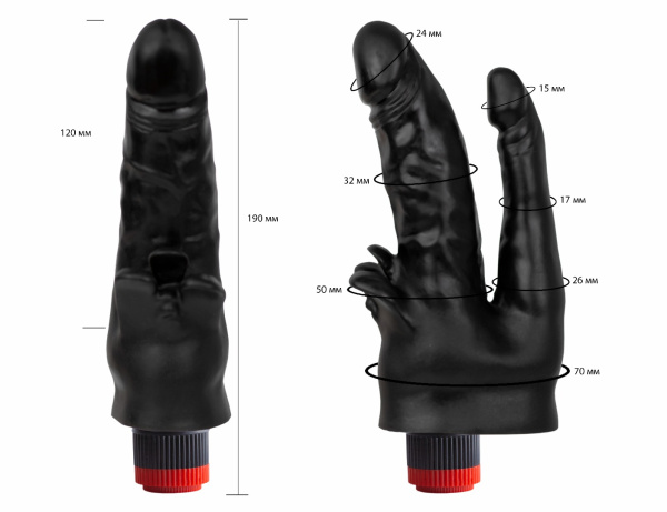 Вибратор реалистик черный  Биоклон 414900ru_3