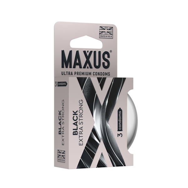 Презервативы MAXUS Extra Strong №3 в железном кейсе, черные, утолщенные, 3 шт_3
