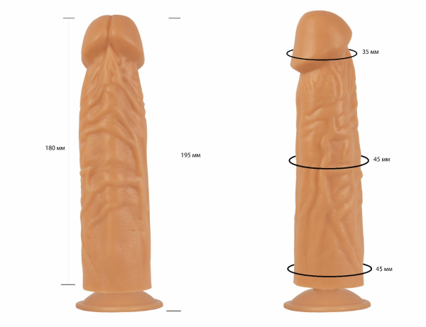 Фаллоимитатор-реалистик на присоске в ламинате 107400ru_3