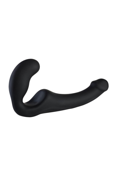 Анатомический безремневой страпон Fun Factory SHARE, силикон, чёрный, 23 см_1